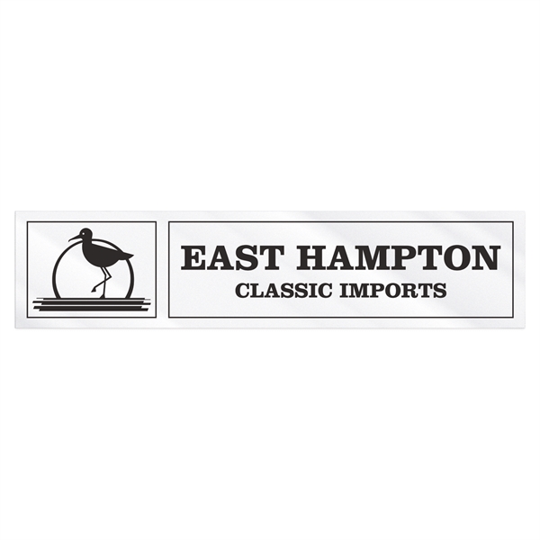 1 3/8" x 6" rectangle decal made of clear polyester with... from ASI 56950 Gill Studios Inc / Gill-Line®