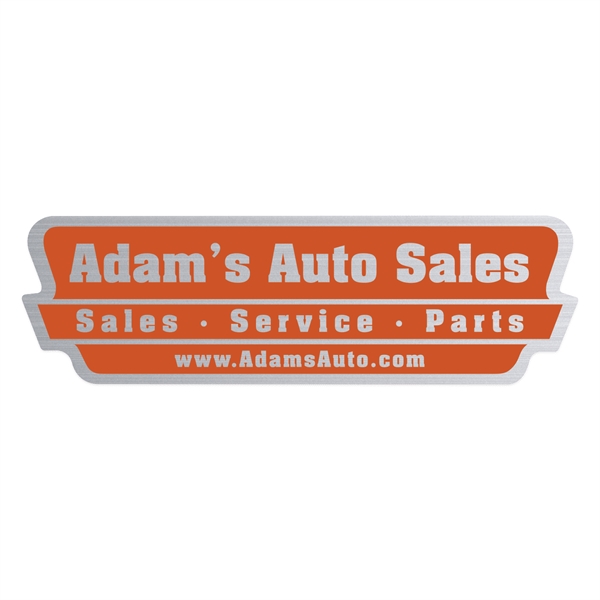 1 3/4" x 5 3/4" decal made of brushed chrome material... from ASI 56950 Gill Studios Inc / Gill-Line®