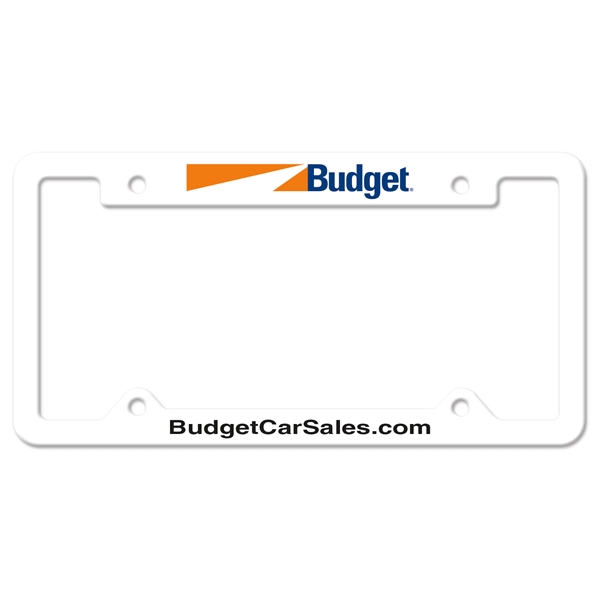Automotive full color license plate frame with 4 holes, large top... from ASI 56950 Gill Studios Inc / Gill-Line®