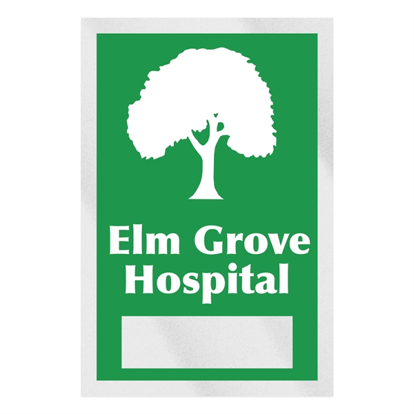 2" x 3" decal made of clear polyester with permanent adhesive... from ASI 56950 Gill Studios Inc / Gill-Line®