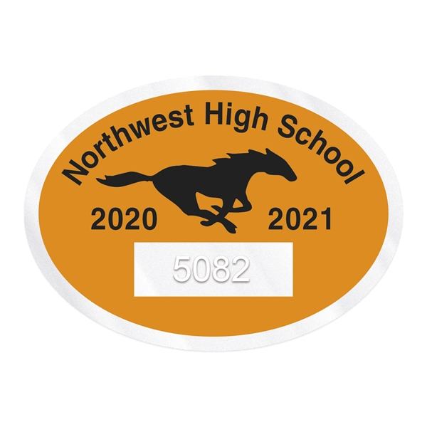 2" x 2 3/4" decal made of clear polyester with permanent... from ASI 56950 Gill Studios Inc / Gill-Line®