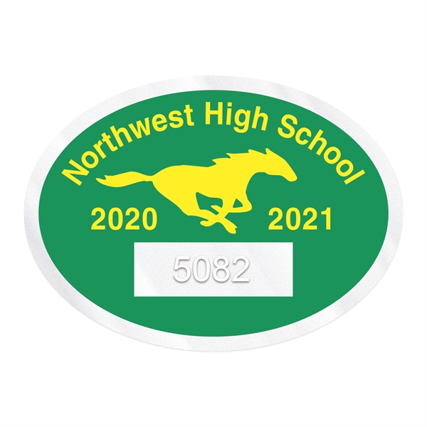 2" x 2 3/4" decal made of clear polyester with permanent... from ASI 56950 Gill Studios Inc / Gill-Line®