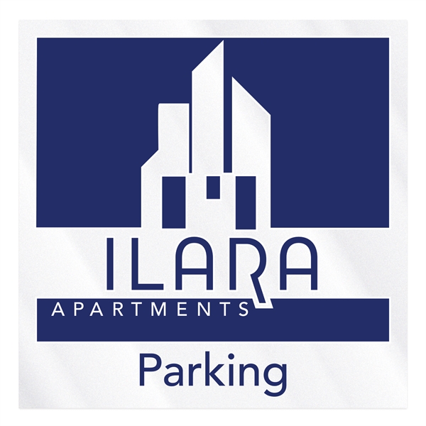 3" x 3" decal made of clear polyester with permanent adhesive... from ASI 56950 Gill Studios Inc / Gill-Line®