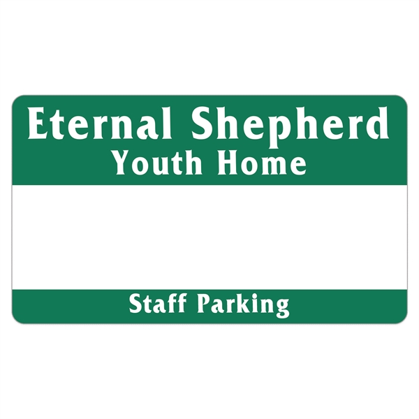 2 3/4" x 4 3/4" parking permit decal made of white... from ASI 56950 Gill Studios Inc / Gill-Line®