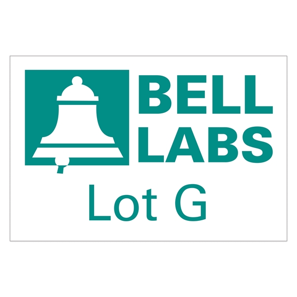 2" x 3" parking permit decal made of white vinyl with... from ASI 56950 Gill Studios Inc / Gill-Line®