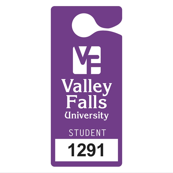 Plastic hanging parking permits with alphanumeric and consecutive numbering available..... from ASI 56950 Gill Studios Inc / Gill-Line®