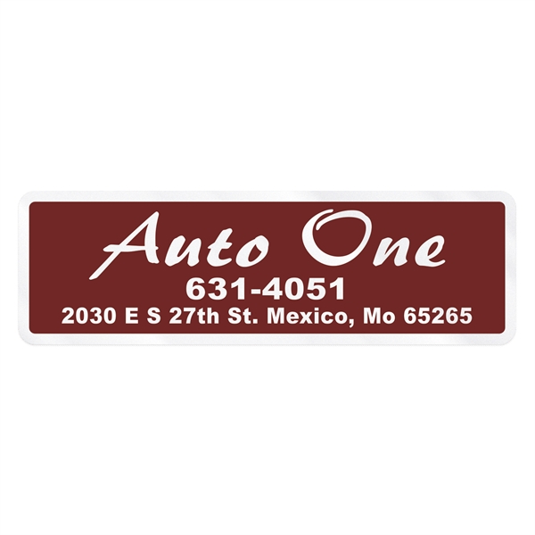 1 3/4" x 5 3/4" rectangle decal made of clear polyester... from ASI 56950 Gill Studios Inc / Gill-Line®