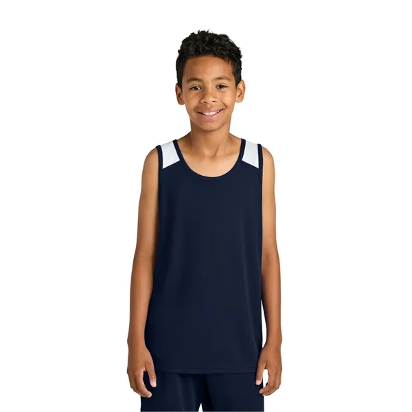 Sport-Tek Youth Club Track Tank... from ASI 84863 SanMar