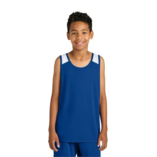 Sport-Tek Youth Club Track Tank... from ASI 84863 SanMar