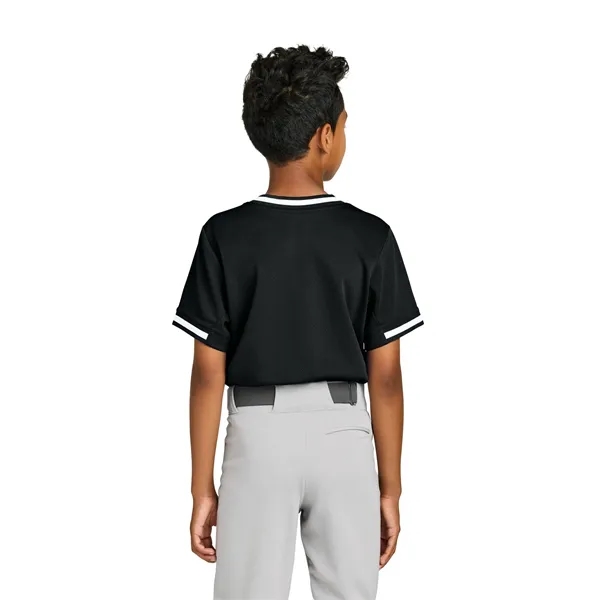 Sport-Tek Youth Tough Mesh V-Neck Baseball Jersey... from ASI 84863 SanMar