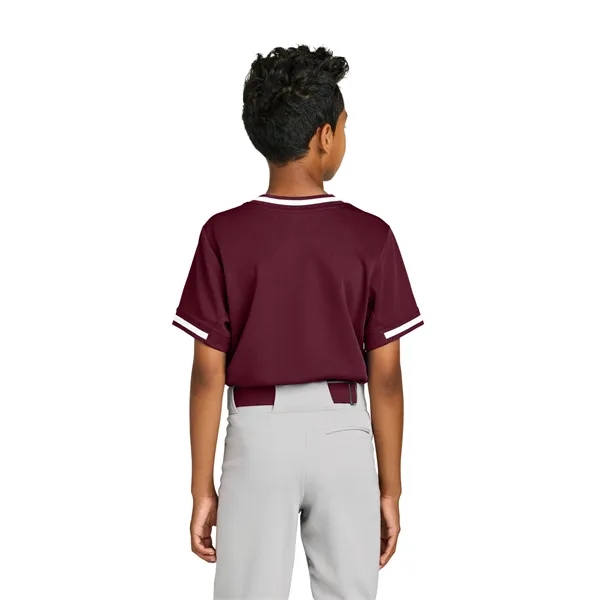 Sport-Tek Youth Tough Mesh V-Neck Baseball Jersey... from ASI 84863 SanMar