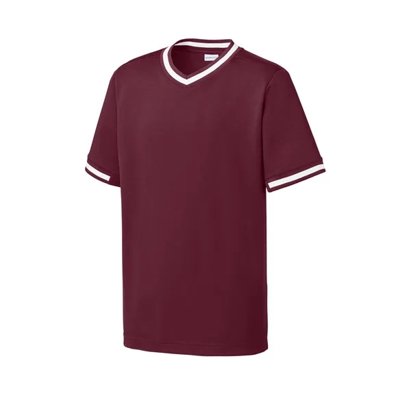 Sport-Tek Youth Tough Mesh V-Neck Baseball Jersey... from ASI 84863 SanMar