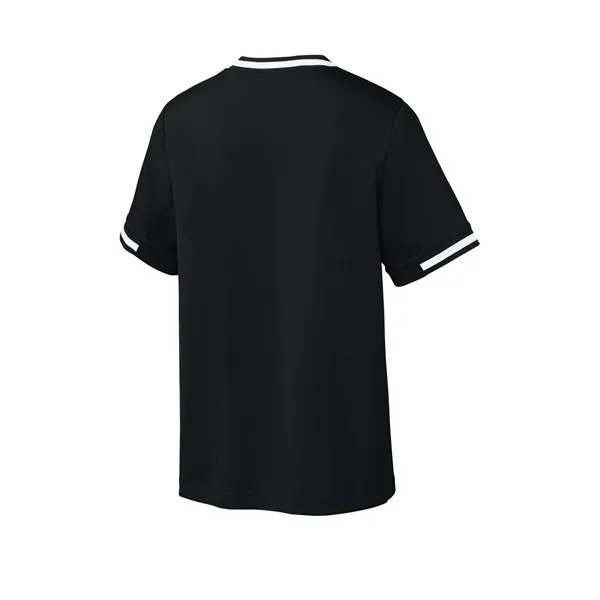 Sport-Tek Youth Tough Mesh V-Neck Baseball Jersey... from ASI 84863 SanMar