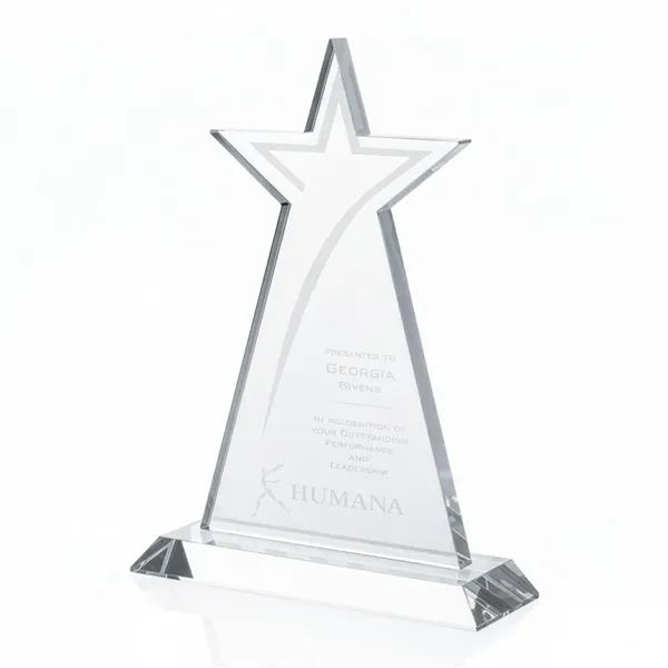 Optical crystal star top shaped award completed with a star design.... from ASI 84592 St Regis Group / St Regis