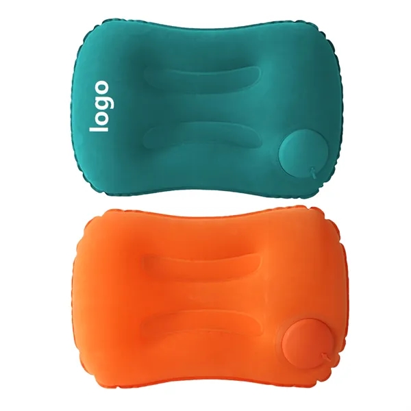 Inflatable press type foldable pillow with full color heat transfer on... from ASI 37218 Athena Promo (tm)