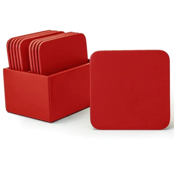 Set of 10 leatherette coasters.... from ASI 48125 Dacasso / DaCasso