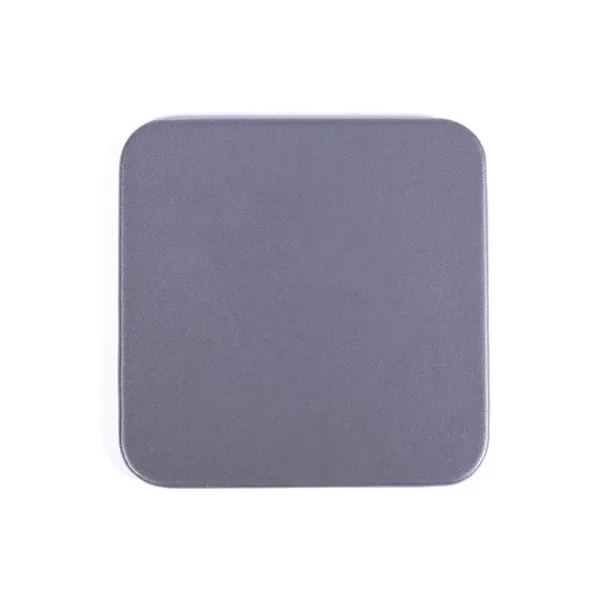Square coaster made of leatherette material in a gray color.... from ASI 48125 Dacasso / DaCasso