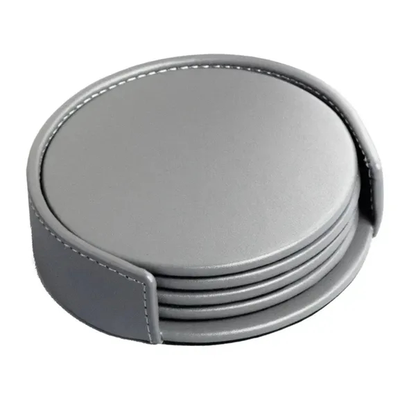 Set of 4 leather coasters.... from ASI 48125 Dacasso / DaCasso