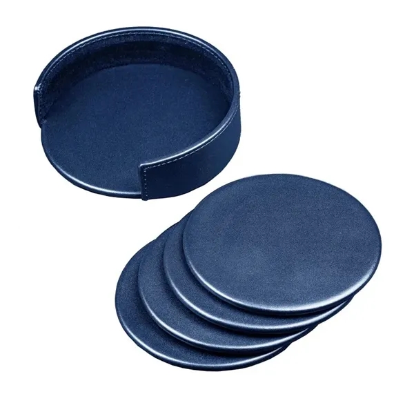 Set of 4 leather coasters.... from ASI 48125 Dacasso / DaCasso