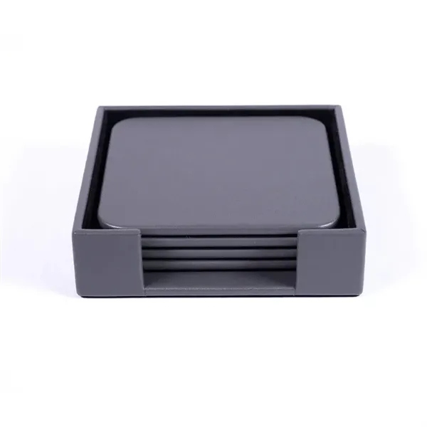 Set of 4 leather coasters.... from ASI 48125 Dacasso / DaCasso