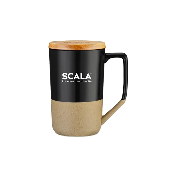 15 Oz. Two Tone Ceramic Mug with Lid... from ASI 98360 WOWLine