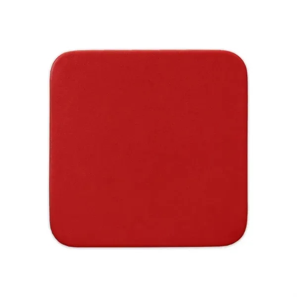 Square coaster made of leatherette material in a dark green color.... from ASI 48125 Dacasso / DaCasso