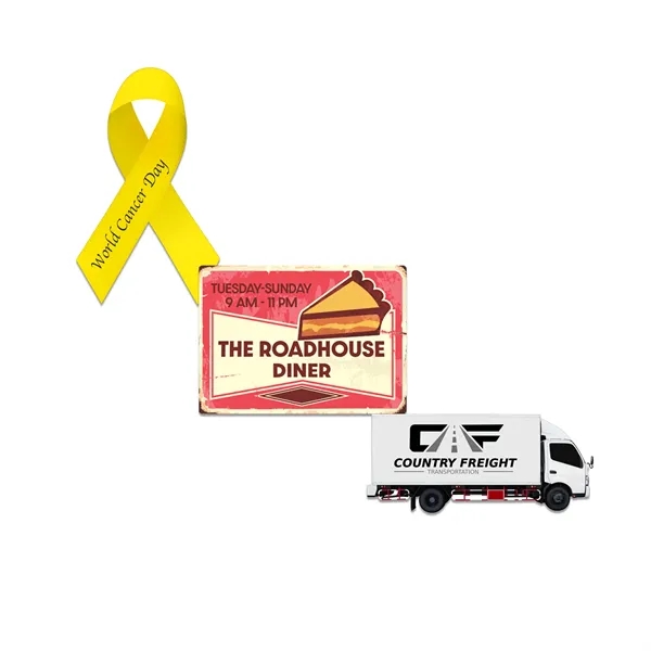 Customizable indoor magnet measuring 22 sq. inches with full color imprint.... from ASI 54040 Fey Promo / Magna-Tel by Fey