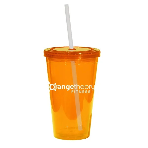 16 oz. acrylic tumbler with double wall insulation, threaded lid with... from ASI 68507 The Magnet Group / Perfect Line