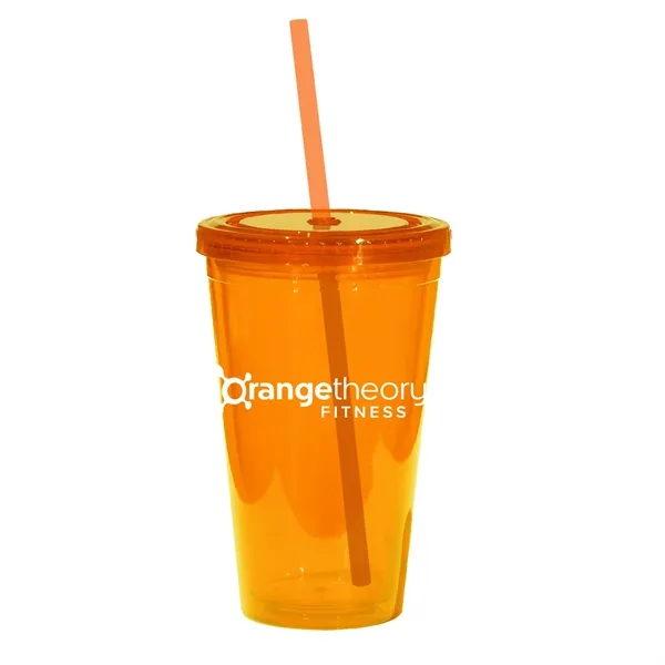 16 oz. acrylic tumbler with double wall insulation, threaded lid with... from ASI 68507 The Magnet Group / Perfect Line