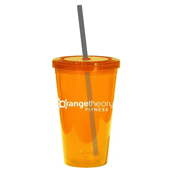 16 oz. acrylic tumbler with double wall insulation, threaded lid with... from ASI 68507 The Magnet Group / Perfect Line