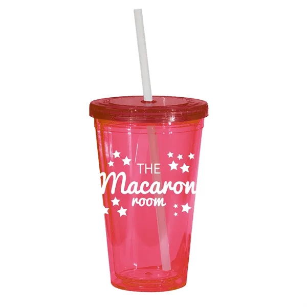 16 oz. acrylic tumbler with double wall insulation, threaded lid with... from ASI 68507 The Magnet Group / Perfect Line