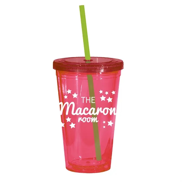 16 oz. acrylic tumbler with double wall insulation, threaded lid with... from ASI 68507 The Magnet Group / Perfect Line