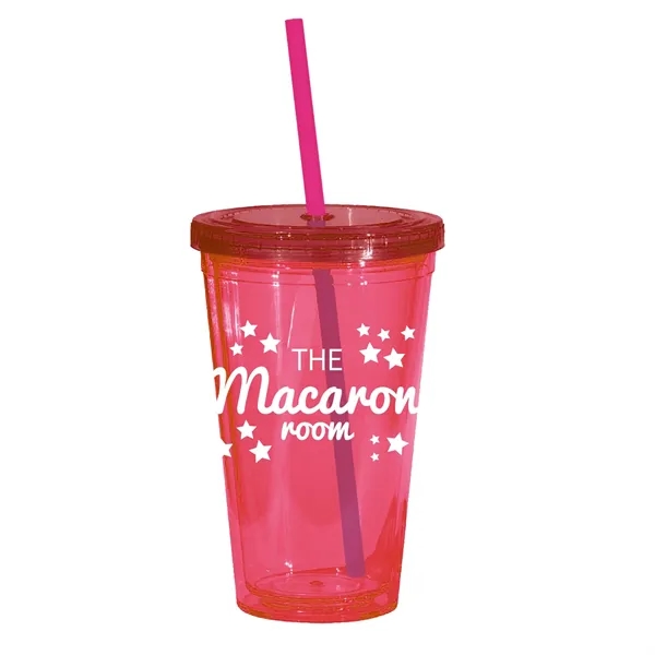 16 oz. acrylic tumbler with double wall insulation, threaded lid with... from ASI 68507 The Magnet Group / Perfect Line