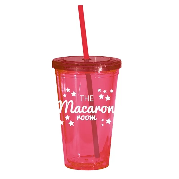 16 oz. acrylic tumbler with double wall insulation, threaded lid with... from ASI 68507 The Magnet Group / Perfect Line