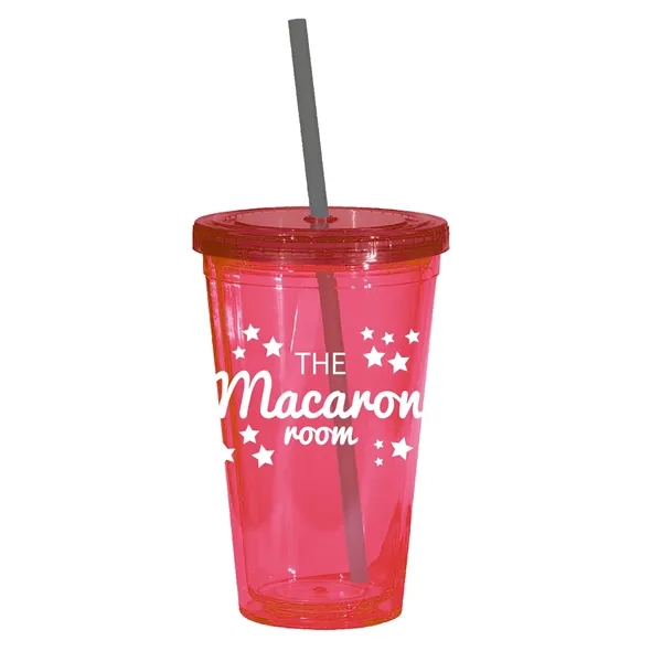16 oz. acrylic tumbler with double wall insulation, threaded lid with... from ASI 68507 The Magnet Group / Perfect Line