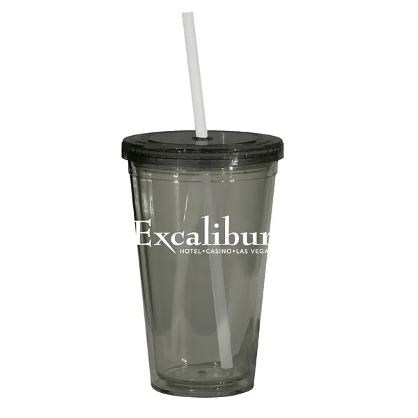 16 oz. acrylic tumbler with double wall insulation, threaded lid with... from ASI 68507 The Magnet Group / Perfect Line