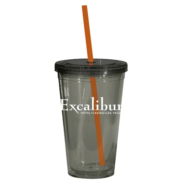 16 oz. acrylic tumbler with double wall insulation, threaded lid with... from ASI 68507 The Magnet Group / Perfect Line