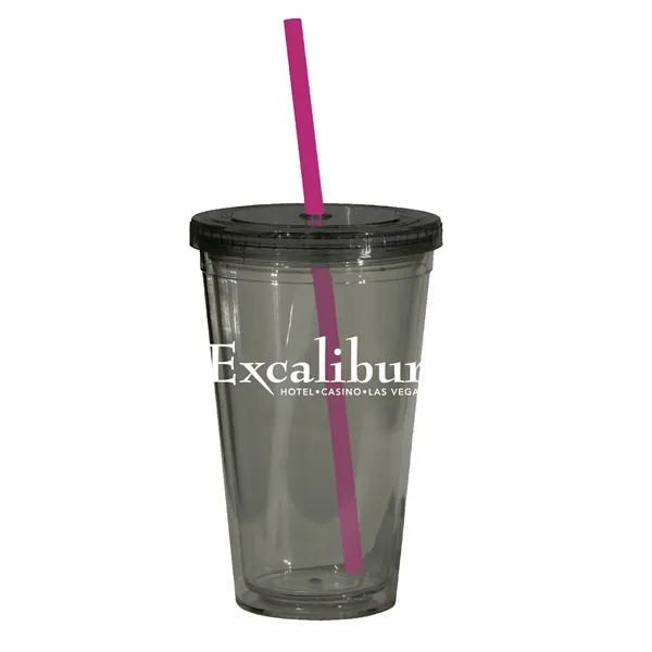 16 oz. acrylic tumbler with double wall insulation, threaded lid with... from ASI 68507 The Magnet Group / Perfect Line