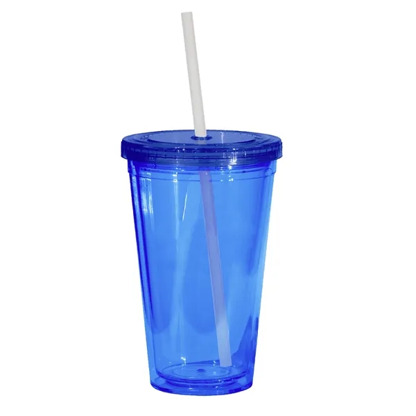 16 oz. acrylic tumbler with double wall insulation, threaded lid with... from ASI 68507 The Magnet Group / Perfect Line