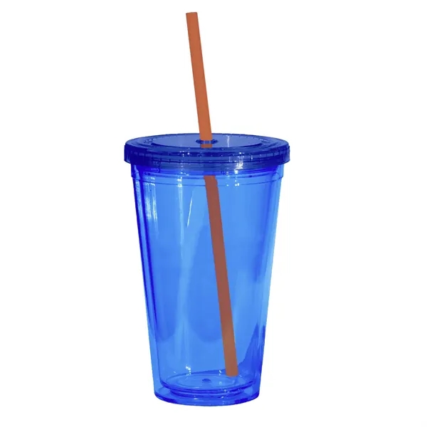 16 oz. acrylic tumbler with double wall insulation, threaded lid with... from ASI 68507 The Magnet Group / Perfect Line