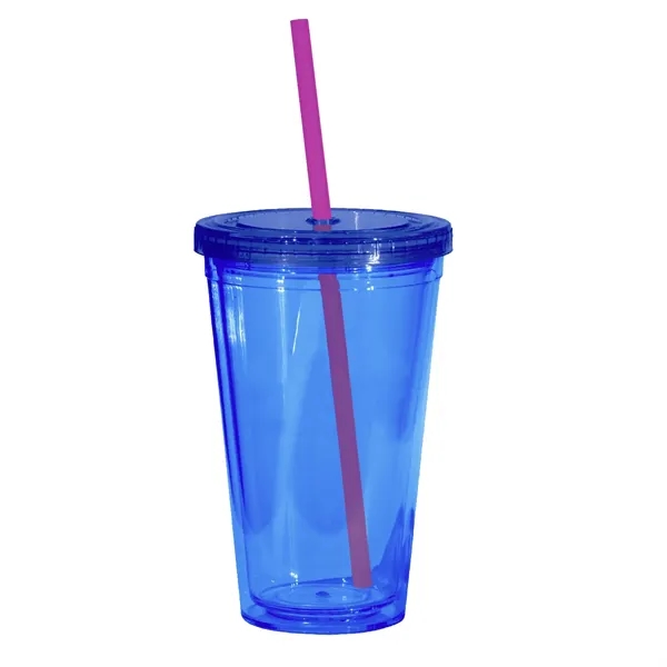 16 oz. acrylic tumbler with double wall insulation, threaded lid with... from ASI 68507 The Magnet Group / Perfect Line