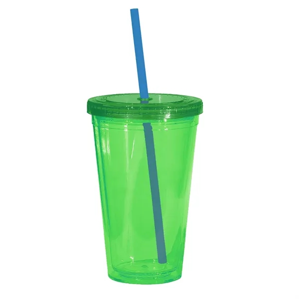 16 oz. acrylic tumbler with double wall insulation, threaded lid with... from ASI 68507 The Magnet Group / Perfect Line