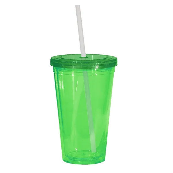 16 oz. acrylic tumbler with double wall insulation, threaded lid with... from ASI 68507 The Magnet Group / Perfect Line