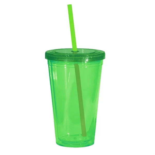 16 oz. acrylic tumbler with double wall insulation, threaded lid with... from ASI 68507 The Magnet Group / Perfect Line