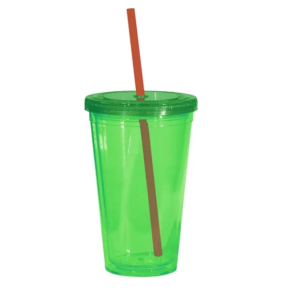 16 oz. acrylic tumbler with double wall insulation, threaded lid with... from ASI 68507 The Magnet Group / Perfect Line