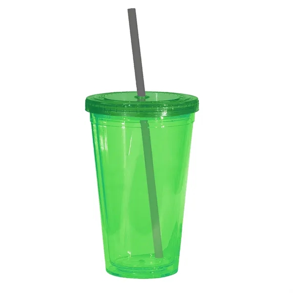 16 oz. acrylic tumbler with double wall insulation, threaded lid with... from ASI 68507 The Magnet Group / Perfect Line