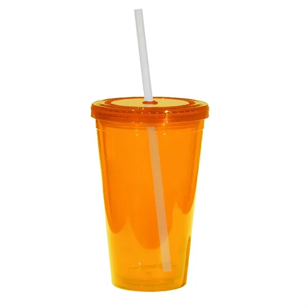 16 oz. acrylic tumbler with double wall insulation, threaded lid with... from ASI 68507 The Magnet Group / Perfect Line