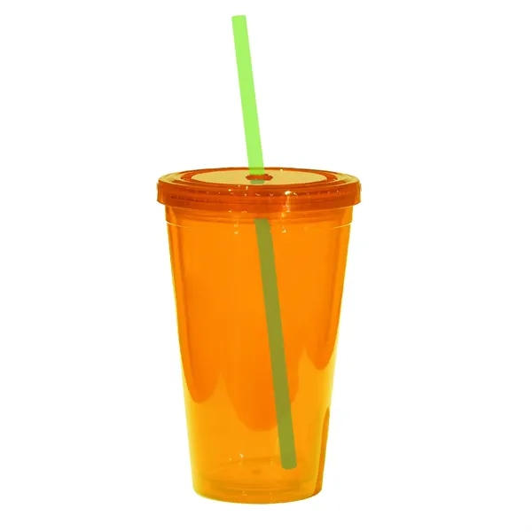 16 oz. acrylic tumbler with double wall insulation, threaded lid with... from ASI 68507 The Magnet Group / Perfect Line