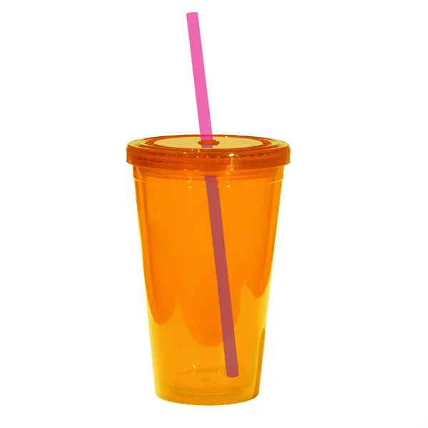 16 oz. acrylic tumbler with double wall insulation, threaded lid with... from ASI 68507 The Magnet Group / Perfect Line