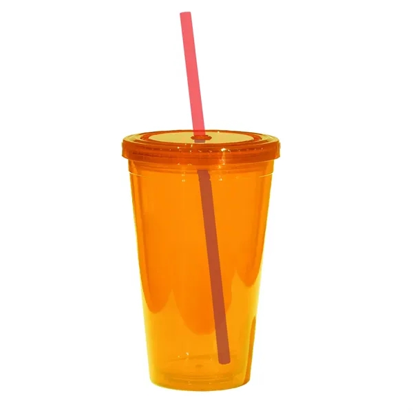 16 oz. acrylic tumbler with double wall insulation, threaded lid with... from ASI 68507 The Magnet Group / Perfect Line